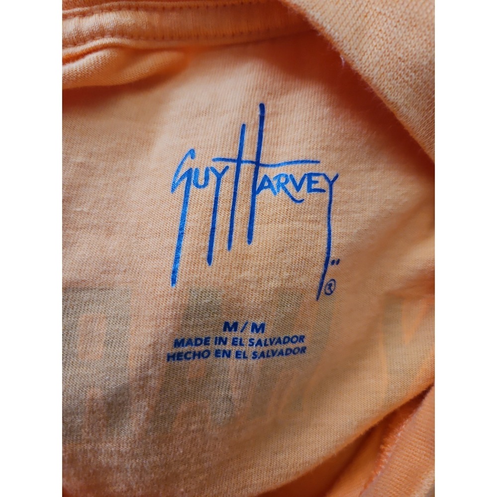 Guy Harvey Orange Tuna Offshore Fishing Pocket Graphic T-Shirt Men's Size M - Picture 4 of 12